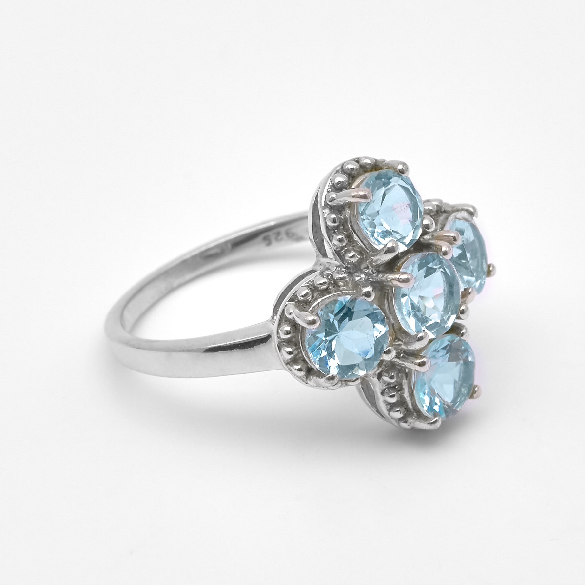 Bague aigue-marine argent Olivia